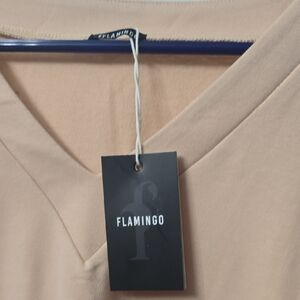 Flamingo Women's Long Sleeve Top - Tan